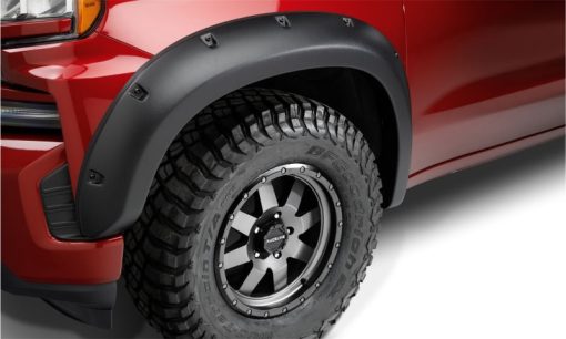 Bushwacker Forge Fender Flare - Pocket Style - Front/Rear - 2-3/4 in Wide Front - 2-1/2 in Wide Rear - Black - 2500 - GM Fullsize Truck - Image 2