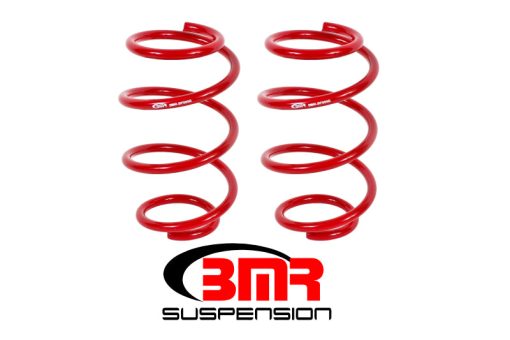 BMR Suspension Lowering Springs - Front - Performance Version  - Red - 2015-17 Mustang