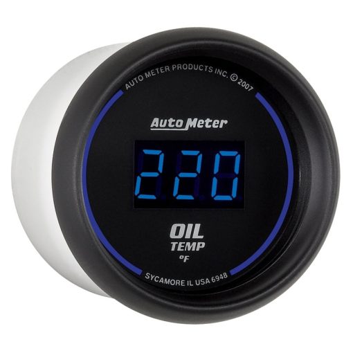 Auto Meter 2-1/16" Cobalt Oil Temp Gauge - Digital 340° F - Image 3