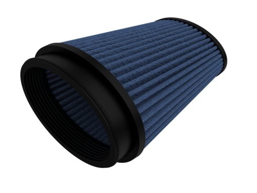 aFe Power Magnum FLOW Pro 5R Air Filter Element - 4 x 4-3/4" Base - 2-1/2 x 4-1/4" Top - 6" Tall - 3 x 4-3/4" Flange - Reusable Cotton - Blue - Image 2