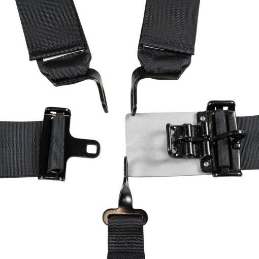 Zamp 5-Point Latch & Link Harness - Individual HANS/HNR Ready Harness / 3" Lap - Pull Down Adjust - Bolt-In/Wrap Around - Black - Image 3