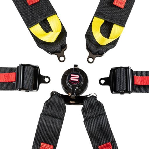 Zamp 6-Point Camlock Harness - Individual HANS/HNR Ready Harness / 2" Lap - Pull Down Adjust - Bolt-In/Wrap Around - FIA 8853-2016 - Black - Image 3