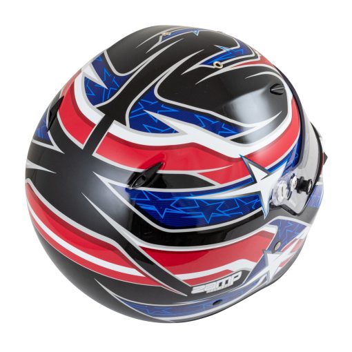 Zamp ZR-72 Helmet - Black/Red/Blue - Image 3