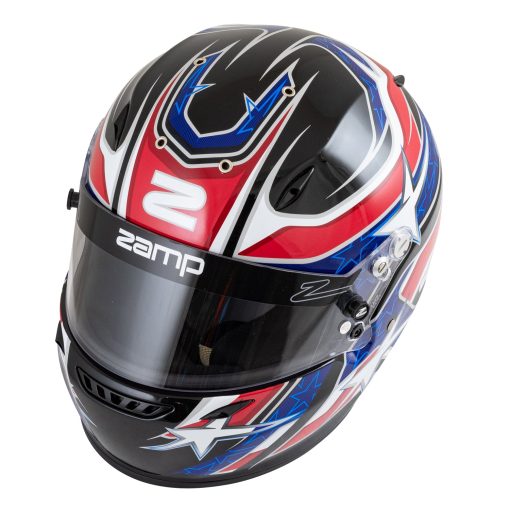 Zamp ZR-72 Helmet - Black/Red/Blue - Image 2