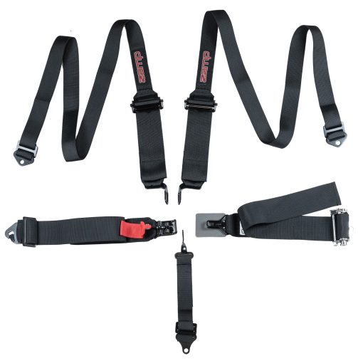 Zamp 5-Point Latch & Link Harness - Individual HANS/HNR Ready Harness / 3" Lap - Left Side Ratchet - Bolt-In/Wrap Around - Black - Image 2