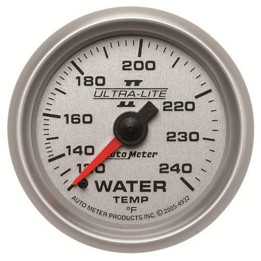 Auto Meter 2-1/16" Ultra-Lite II Water Temperature Gauge - 120-240°