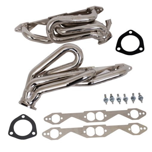 BBK Performance Headers - 3" Collector - Steel - Chrome - Small Block Chevy